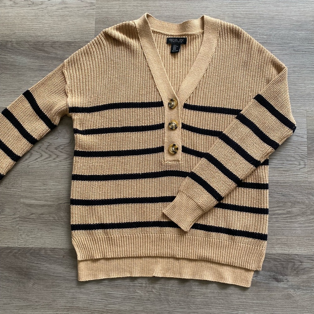 Rachel Zoe Striped Cozy Oversized Sweater